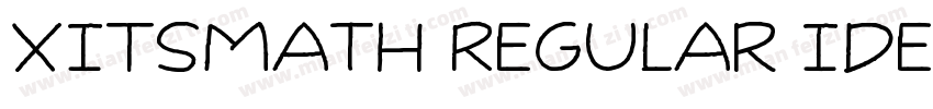 XITSMath Regular Identity H字体转换